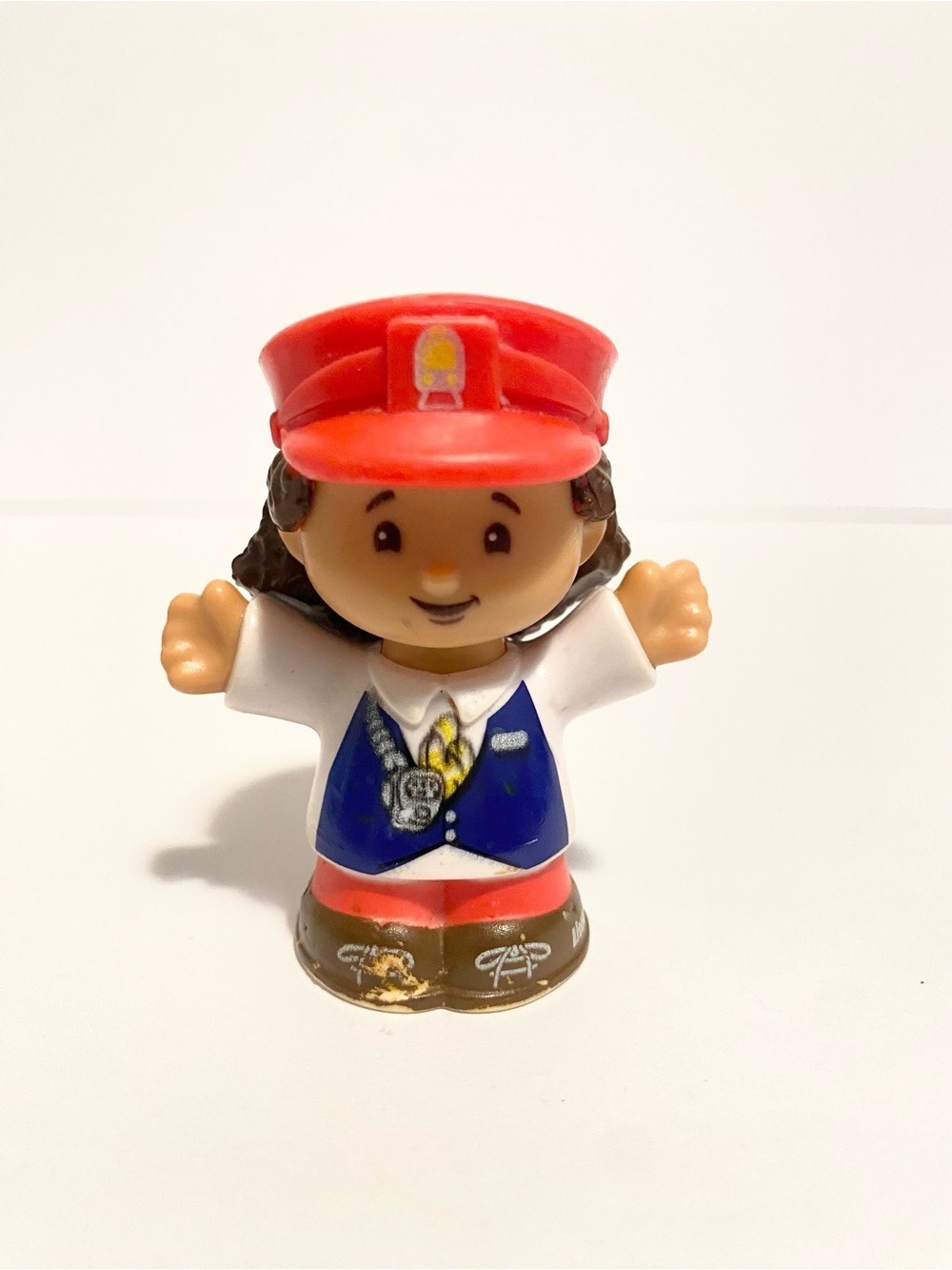 Little People Train Conductor Figure Brown Brunette Hair Fisher Price 4/$20 🛑